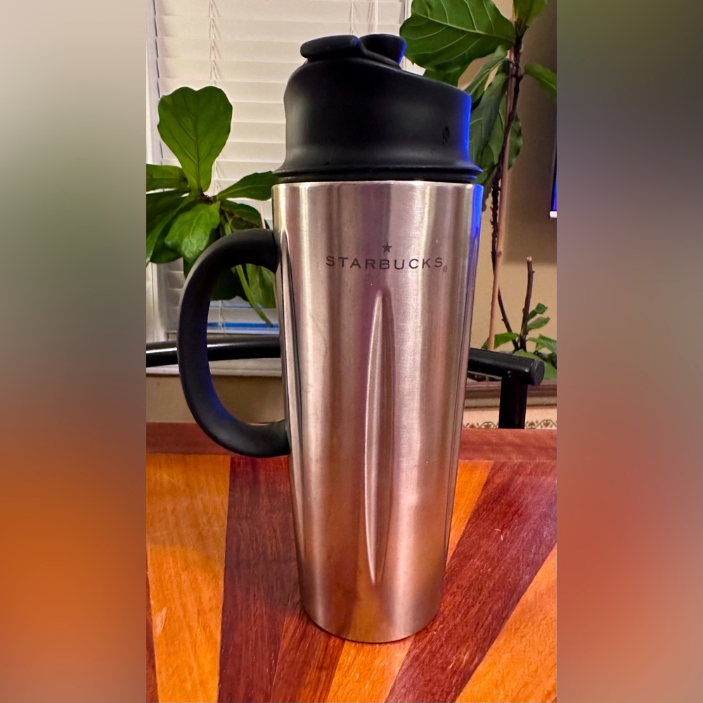 Starbucks Barista Stainless Steel Solo Personal French Press Tumbler Mug 16 oz
